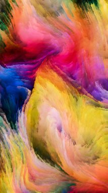 Hareket içinde renk serisi. Tasarım, yaratıcılık ve hayal gücü ekranlar ve mobil cihazlar için duvar kağıdı olarak kullanmak için bu konuda bir metafor olarak akan boya desen tasarım oluşur