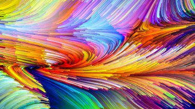 Drama of Colors serisi. Tasarım, yaratıcılık ve hayal gücü üzerine sanal tuvalden oluşan sanatsal soyutlama