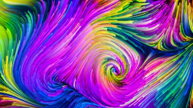 Drama renkler Serisi. Sanal branda mecazi ilişki tasarım, yaratıcılık ve hayal gücü ile kompozisyon