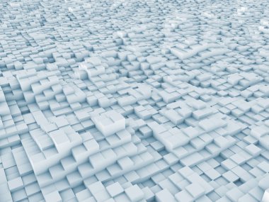 konuyla ilgili bilgisayar grafik çizimi için arka plan öğesi olarak fraktal gürültü ile bozuk uçak ilkel 3D render
