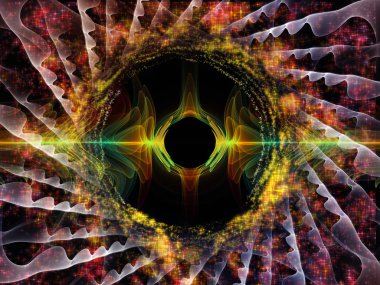 Dalga fonksiyonu serisi. Soyut kompozisyon renkli sinüs titreşimlerin, ışık ve fraktal öğeleri projelerinde uygun ses ekolayzer için ilgili müzik spektrum ve kuantum olasılık