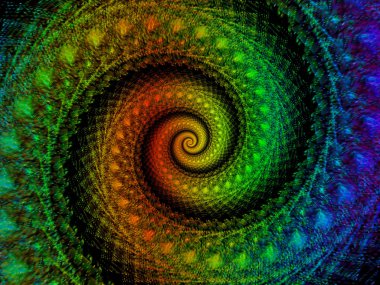 Sarmal geometri serisi. Fraktal öğeleri matematik, geometri ve bilim konusunda iplik girdap bileşimi