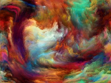 Girdap büküm ve girdap serisi. Tasarım projeleri için fon olarak hizmet etmek için renk ve hareket tuval üzerine yapılmış sanat, yaratıcılık ve hayal gücü ile ilgili