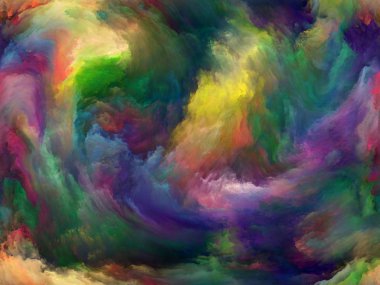 Soyut Arkaplan serisi. Renk arkaplanı ve sanat, yaratıcılık ve hayal gücü konularında tuval üzerinde hareket