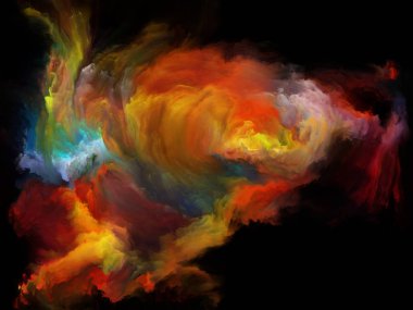 Akışı serisi renk. Tasarım, müzik, yaratıcılık, hayal gücü, sanat ve tasarım konusunda bir metafor olarak dijital boya streams oluşur