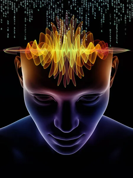 시리즈 인간의 머리와 은유적 지능의 그림의 — 스톡 사진