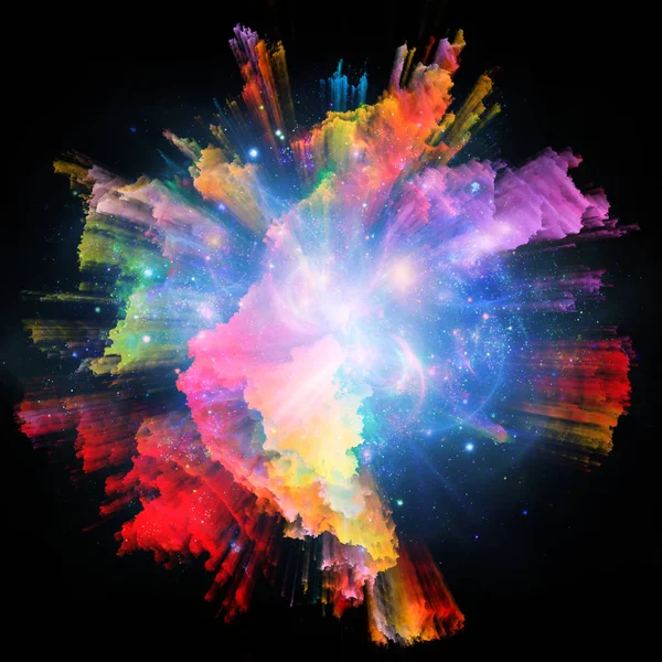 Color Explosion Series Arrangement Colorful Streaks Subject Design Art Imagination — Stock Photo, Image