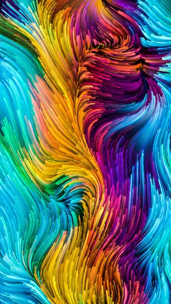 Serie Color Movimiento Composición Visualmente Agradable Del Patrón Pintura Líquida — Foto de Stock