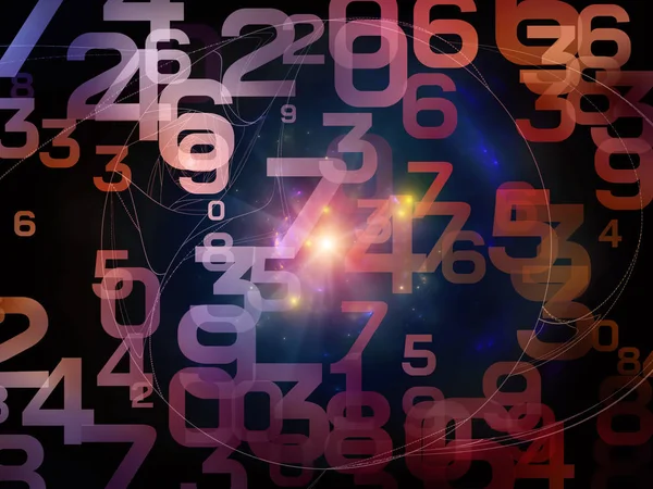 Math Reality Series Composition Numbers Lights Fractal Patterns Subject Mathematics — Stock Photo, Image