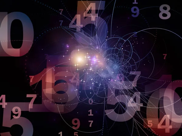 Matematyka Serii Reality Projekt Tło Numery Światła Wzorami Temat Matematyki — Zdjęcie stockowe