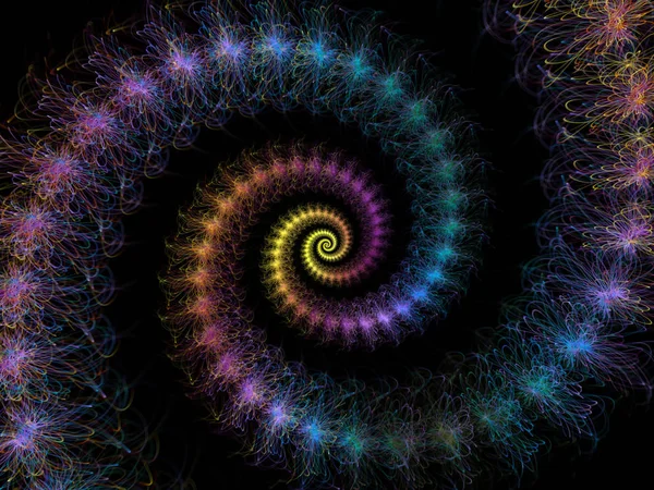 Spiral Geometry Series Composition Spinning Vortex Fractal Elements Subject Mathematics — Stock Photo, Image