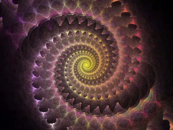 Série Géométrie Spirale Composition Tourbillon Rotation Des Éléments Fractaux Sur — Photo