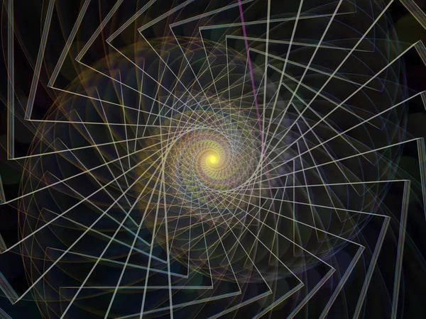 Spiraal Geometrie Serie Samenspel Van Spinnen Draaikolk Van Fractal Elementen — Stockfoto
