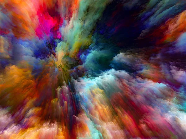Color Flow series. Artistic background made of streams of digital paint for use with projects on music, creativity, imagination, art and design