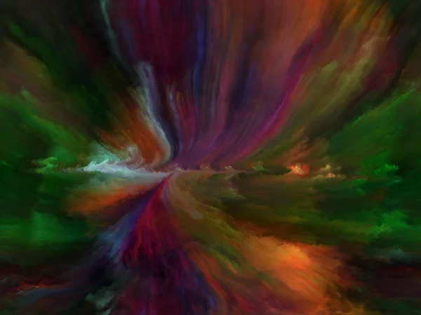 Color Flow Series Состав Потоков Цифровой Краски Тему Музыки Творчества — стоковое фото