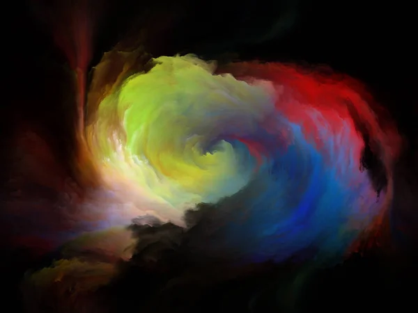 Série Color Flow Arrangement Créatif Des Flux Peinture Numérique Comme — Photo