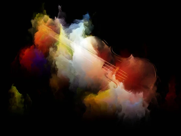 Série Sonho Musical Design Feito Violino Pintura Colorida Abstrata Para — Fotografia de Stock