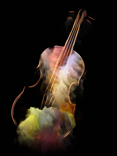 Music Dream Series Composición Violín Pintura Colorida Abstracta Adecuada Como —  Fotos de Stock