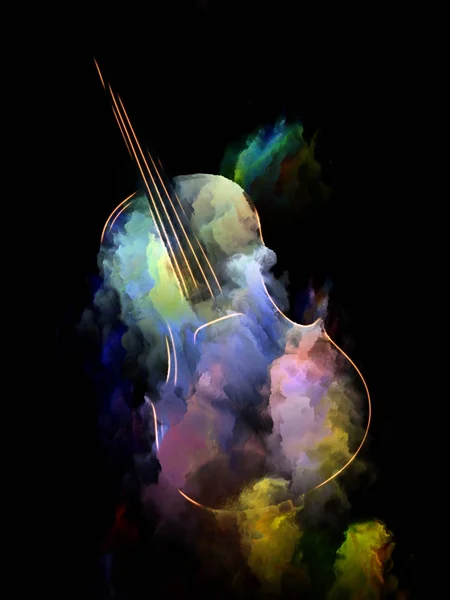 Série Music Dream Création Fond Violon Peinture Abstraite Colorée Sujet — Photo