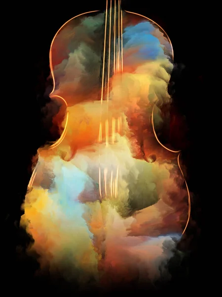 Série Music Dream Design Composé Violon Peinture Abstraite Colorée Comme — Photo