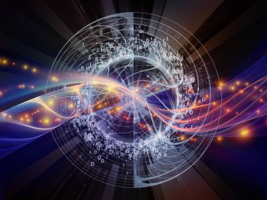 Numara serileri teknoloji. Basamak, Izgaralar ve ışıklar teknoloji, bilim ve bilgisayar bilgi dünyası konusunda yapılmış soyut tasarım