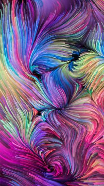 Color In Motion serisi. Tasarım, yaratıcılık ve hayal gücü konularında ekran ve cihazlar için duvar kağıdı olarak kullanılacak sıvı boya kalıbının bileşimi