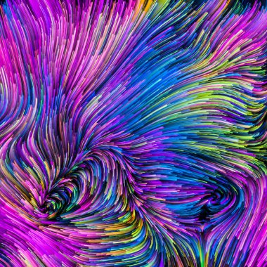 Color In Motion serisi. Tasarım, yaratıcılık ve hayal gücü konularında ekran ve cihazlar için duvar kağıdı olarak kullanılacak sıvı boya deseninden oluşan soyut tasarım