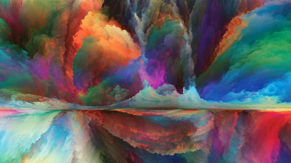 Out World Series Composition Surreal Landscape Elements Fractal Colors Suitable — Stock Photo, Image