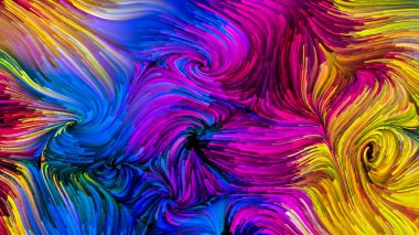 Hareket içinde renk serisi. Grafik tasarım, yaratıcılık ve hayal gücü ekranlar ve mobil cihazlar için duvar kağıdı olarak kullanmak için tasarımlar için akan boya desen kompozisyonu