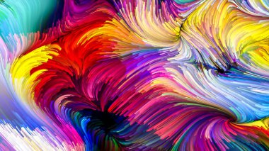 Drama renkler Serisi. Tasarım, yaratıcılık ve hayal gücü konusunda sanal tuval etkileşimi