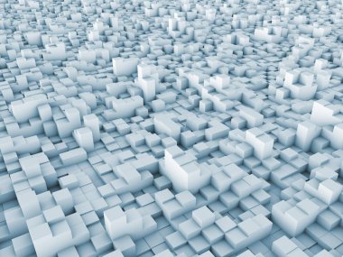 konuyla ilgili bilgisayar grafik çizimi için arka plan öğesi olarak fraktal gürültü ile bozuk uçak ilkel 3D render