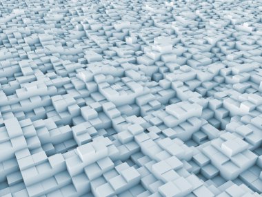 konuyla ilgili bilgisayar grafik çizimi için arka plan öğesi olarak fraktal gürültü ile bozuk uçak ilkel 3D render