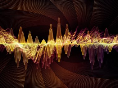 Dalga fonksiyonu serisi. Renkli sinüs titreşimler, ışık ve fraktal öğeleri ses ekolayzer, müzik projelerde için uygun bir zemin olarak spektrum ve kuantum olasılık