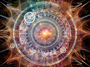 Fraktal öğeleri, kutsal sembolleri ve dairelerin mistisizm, gizli, Astroloji ve manevi konuda arka plan. Kutsal daireler serisi.