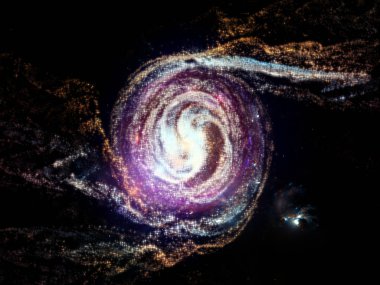 Yıldız ve Fraktal türlü konuyla ilgili bilim, matematik, eğitim ve uzay arka plan.