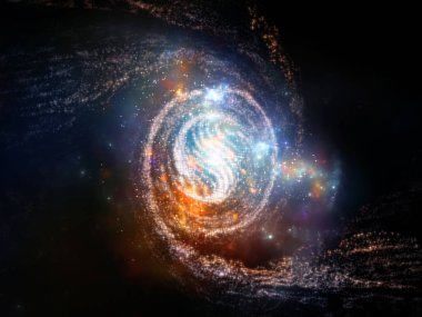 Yıldız ve Fraktal türlü konuyla ilgili bilim, matematik, eğitim ve uzay arka plan.