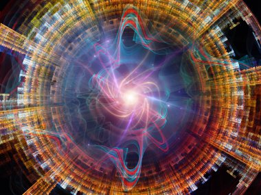 Dalga fonksiyonu serisi. Renkli sinüs titreşimlerin yaratıcı düzenleme, ışık ve fraktal elemanları kavramı mecaz ses ekolayzer, konuyla ilgili olarak müzik spektrum ve kuantum olasılık