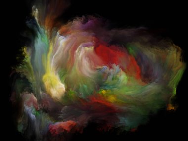 Renk Akımı serisi. Müzik, yaratıcılık, hayal gücü, sanat ve tasarım konularındaki dijital boya akımlarından oluşan soyut tasarım