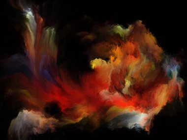 Akışı serisi renk. Müzik, yaratıcılık, hayal gücü, sanat ve tasarım konusunda dijital boya streams etkileşimi