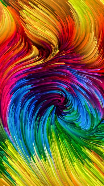 Color In Motion series. Graphic composition of liquid paint pattern  for subject of design, creativity and imagination to use as wallpaper for screens and devices