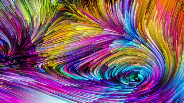 Color Motion Series Creative Arrangement Liquid Paint Pattern Subject Design — Stock Photo, Image