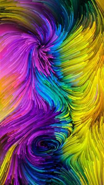 Seria Color Ruchu Wzajemne Oddziaływanie Płynnej Farby Wzór Temat Projektowania — Zdjęcie stockowe