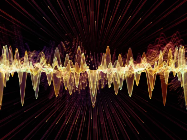 Serie Wave Function Composición Vibraciones Sinusoidales Colores Luz Elementos Fractales —  Fotos de Stock