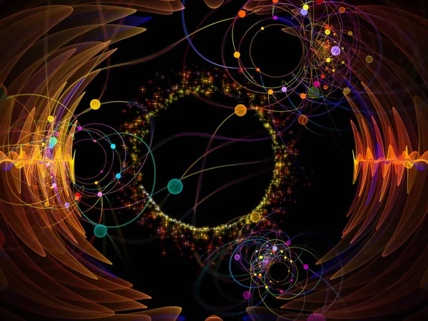 Serie Wave Function Composición Abstracta Vibraciones Sinusoidales Colores Luz Elementos — Foto de Stock