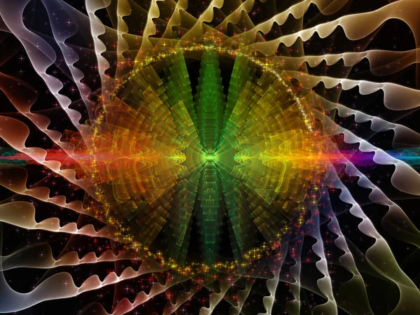Vågfunktionen Serien Abstrakt Komposition Färgade Sine Vibrationer Ljus Och Fractal — Stockfoto
