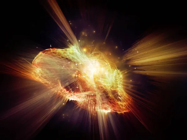 Γεωμετρία Ενέργειας Σειράς Χρυσή Έκρηξη Των Φράκταλ Δομές Και Φώτα — Φωτογραφία Αρχείου