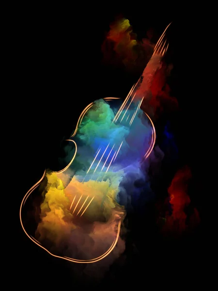 Série Sonho Musical Fundo Abstrato Feito Violino Pintura Colorida Abstrata — Fotografia de Stock
