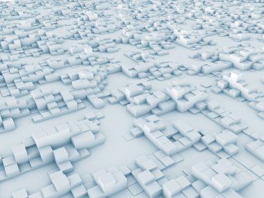 konuyla ilgili bilgisayar grafik çizimi için arka plan öğesi olarak fraktal gürültü ile bozuk uçak ilkel 3D render