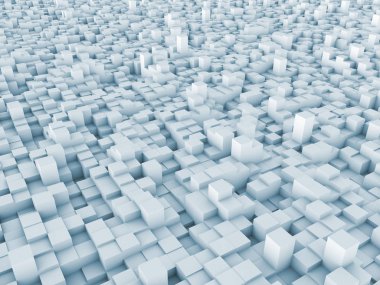 konuyla ilgili bilgisayar grafik çizimi için arka plan öğesi olarak fraktal gürültü ile bozuk uçak ilkel 3D render