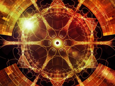 Geometri teknoloji serisi. Teknolojik fraktal yapıları uygun bir fon olarak bilim, bilgi teknolojileri ve eğitim projeleri için bileşimi